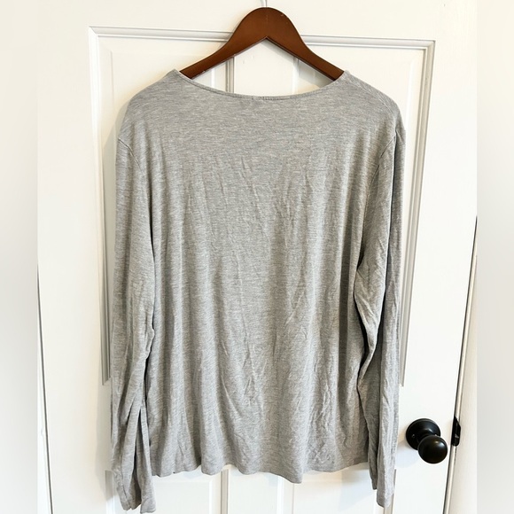 ASOS v neck long sleeve grey top size 22 - Picture 2 of 3